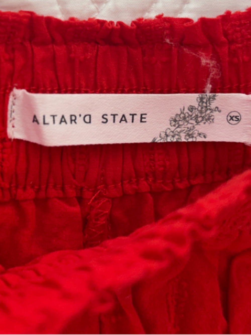 Red Tiered Lace Mini Skirt - Picture 2 of 5